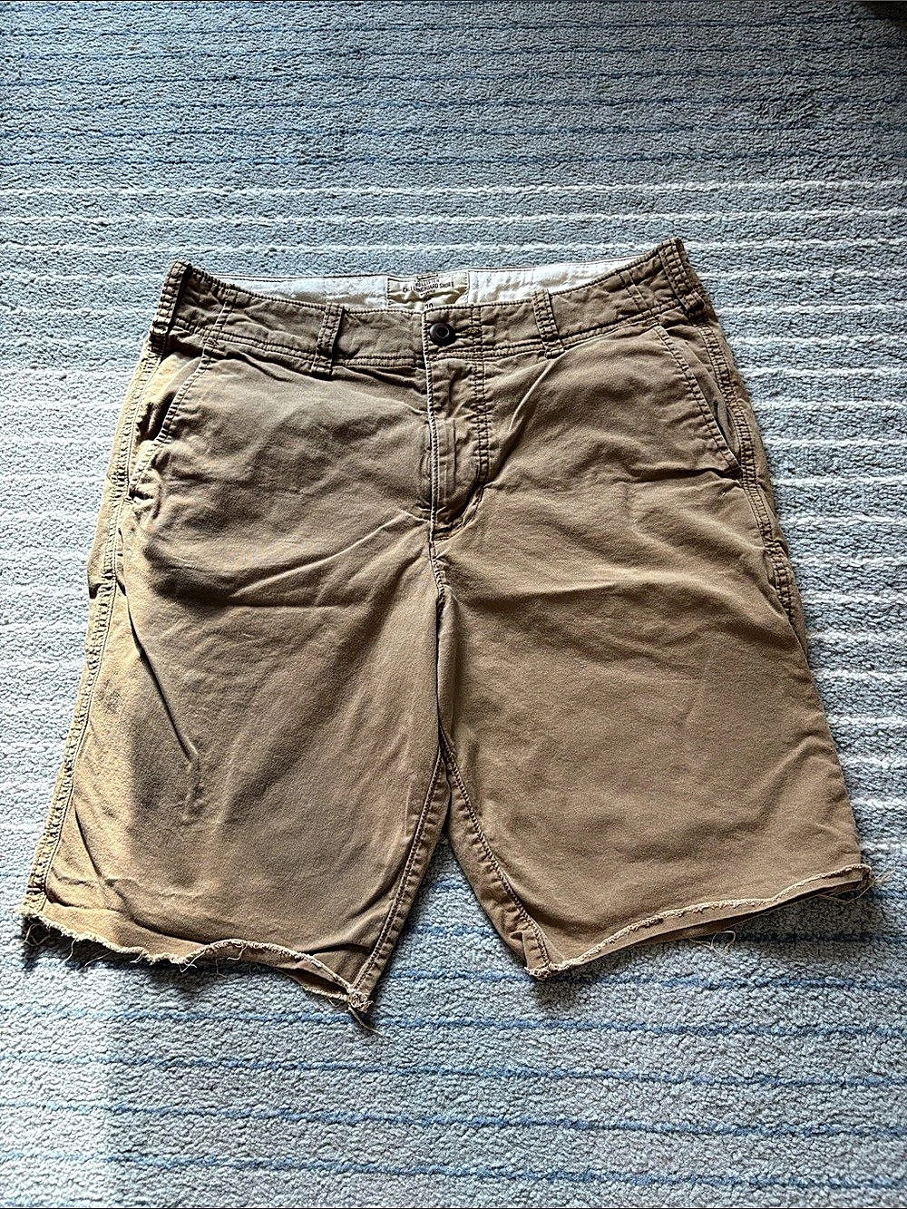 Men's Brown Flat Front Shorts